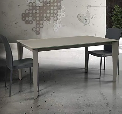 Milani Home s.r.l.s. Tavolo da Pranzo Moderno di Design Allungabile Cm 90 X 140/180/220 To...
