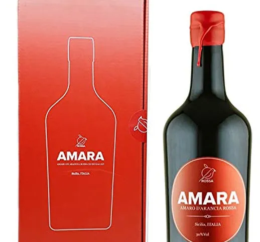 Sicilia Bedda - Amara Amaro d'Arancia Rossa Lt 1,5 con Elegante Astuccio - IDEA REGALO