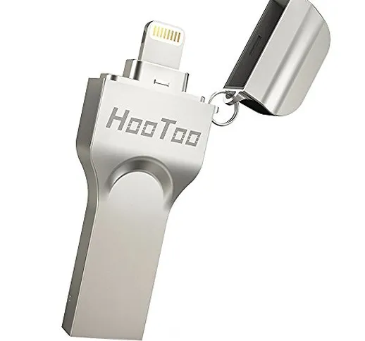 HooToo USB Flash Drive iPhone 64GB MFi Certificato 2 in 1 Pendrive, Con USB 3.0 e Lightnin...