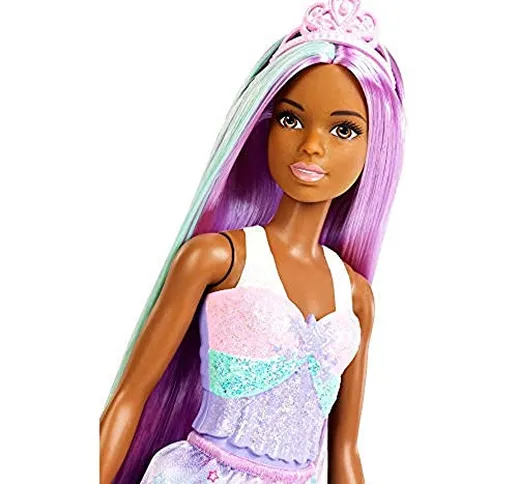 Barbie Dreamtopia Principessa Arcobaleno Afroamericana, Bambola Giocattolo, per Bambini 3+...