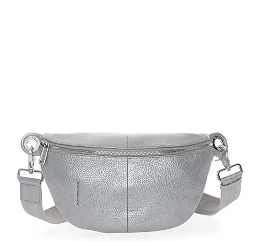 Mandarina Duck Mellow Lux Bum Bag, Borsa a tracolla Donna, Argento (Silver), 10x16x30 cm (...