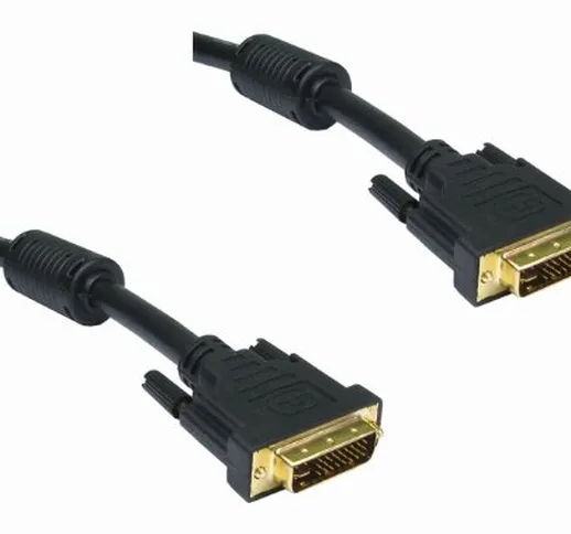 rhinocables DVI Cavo DVI-I Dual Link Maschio Cavo 28 +1 Digitale e analogico 29 Pin (5m)