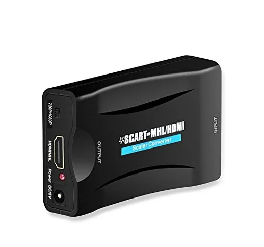 SODIAL Adattatore Scart HDMI 1080p 60Hz SCART Plug and Play Convertitore da analogico a di...