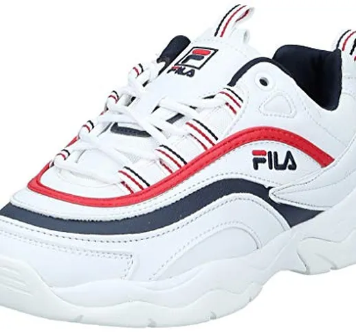 Fila Ray Low Wmn, Scarpe da Ginnastica Basse Donna, Bianco (White 1010562-150), 40 EU