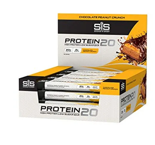 Science in Sport SiS Protein20 Barretta Proteica, Gusto Cioccolato e Arachidi Croccanti, C...