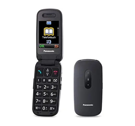 Panasonic KX-TU446EXB Telefono Cellulare Facilitato, Compatibile con Apparecchi Acustici,...