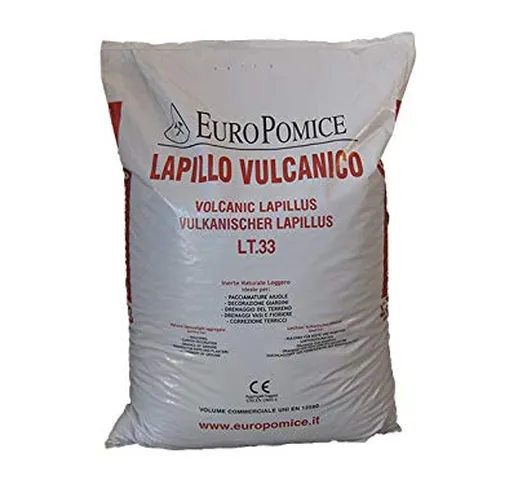 Lapillo vulcanico rosso, lava vulcanica 20/70 mm (c.ca 29 kg - 33 lt)