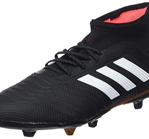 adidas Predator 18.1 Fg J, Scarpe da Calcio Unisex-Bambini, Nero Cblack Ftwwht Solred Cbla...