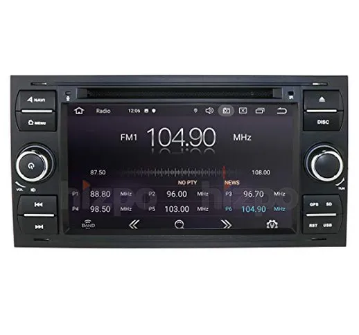 7 Pollici Android 10 Lettore DVD Autoradio Compatibile Con FORD C-Max Fiesta Kuga S-Max Fo...