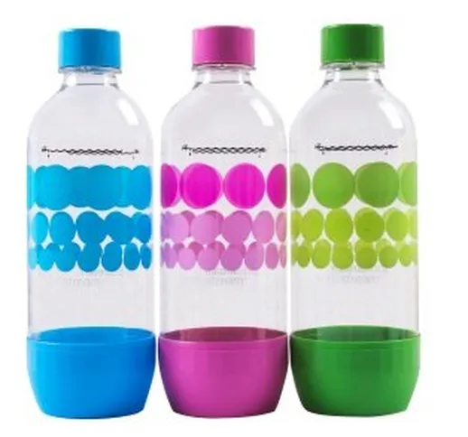 Original Sodastream Carbonating Bottle Three Pack 1 Liter / 3.38oz Lasts Up To 3 Years - N...