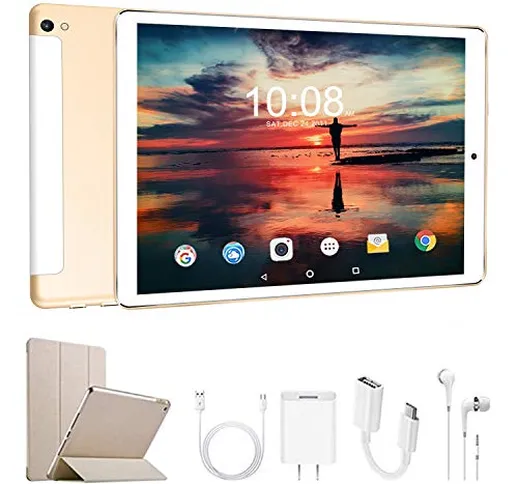 4G Tablet 10.1 Pollici con Wifi Offerte, Tablet Android 9.0 Memoria RAM da 3GB+ ROM 32GB/1...