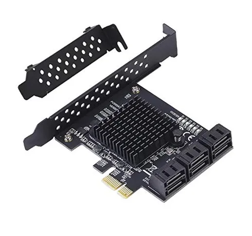 Miwaimao ADD On Card PCI-E/PCIE SATA Card PCI Express SATA 3 PCIE to SATA 3.0 Card 6 Port...