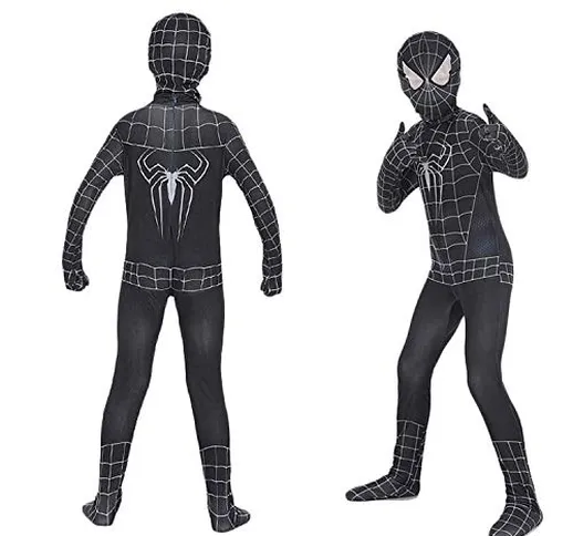Gerzely Costumi Bambini Supereroe Spider-Man di Halloween, Nero Eccezionale Tutto Compreso...