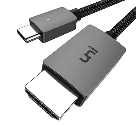 uni Cavo USB C a HDMI, Cavo USB Tipo C a HDMI (Compatibile Thunderbolt 3) Fino a 4K telela...