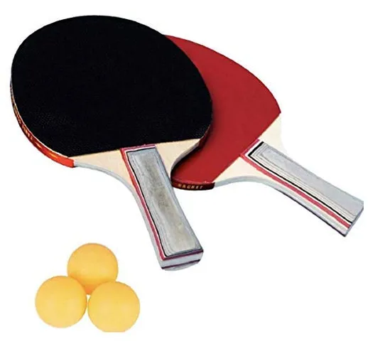 V&AMYA Set da ping pong - 2 Racchette in Gomma Premium a Doppia Faccia + 3 Palline da Ping...