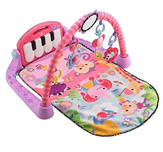 Fisher-Price Kick and Piano Gym New-born Baby Play Mat Suitable from Birth Includes Activi...