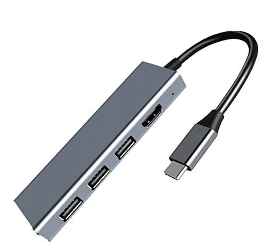 Hub USB - FAGORY USB C Hub Adattatore di Tipo C 7 in 1 Porta 4K HDMI, Porta di PD Power, 3...