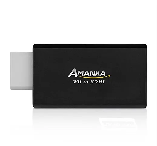 AMANKA Wii a HDMI Convertitore 1080P 720P Adattatore da Wii a HDMI con Audio da Jack 3.5mm...