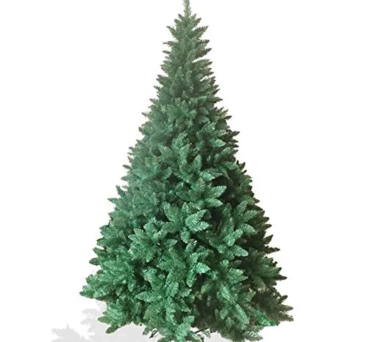 Piushopping Albero di Natale Artificiale, in PVC, Ecologico e Folto, Supporto in Metallo -...