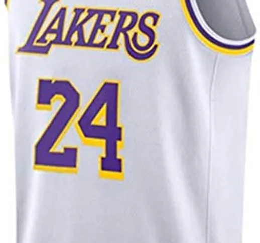 XLXay Mens Basketball Jersey Uomini - NBA Lakers Kobe Bryant #24 Maglie Traspiranti Ricamo...