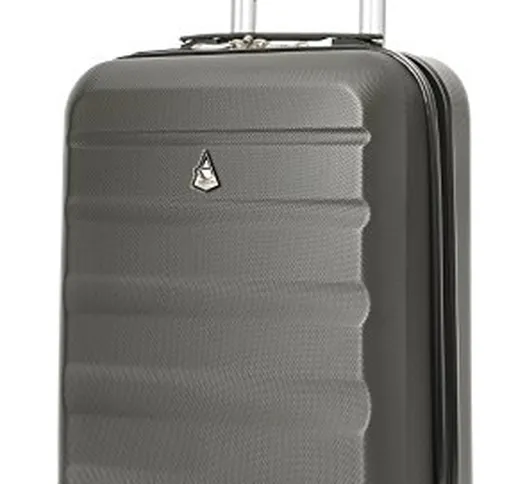 Trolley Aerolite ABS - bagaglio a mano 55x35x20 cm - Valigia rigida, guscio duro e antigra...