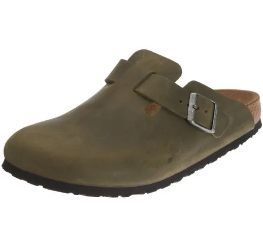 Birkenstock Boston 660723, Zoccoli unisex adulto - Smeraldo, 36 EU