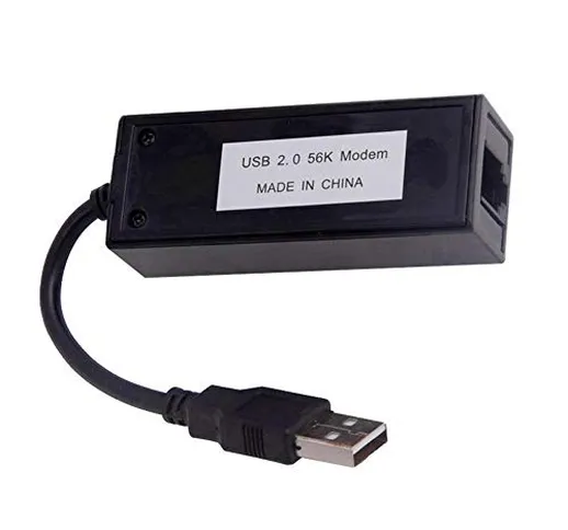 Starmood - Modem USB 56K Fax Esterno V.92 V.90 Dial Up Voice Data per Windows XP WIN7