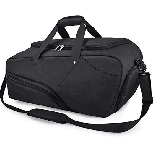 Borsone Palestra Uomo Borsa Sportiva Grande con Scomparto Scarpe Duffel Bag Borsone da Via...