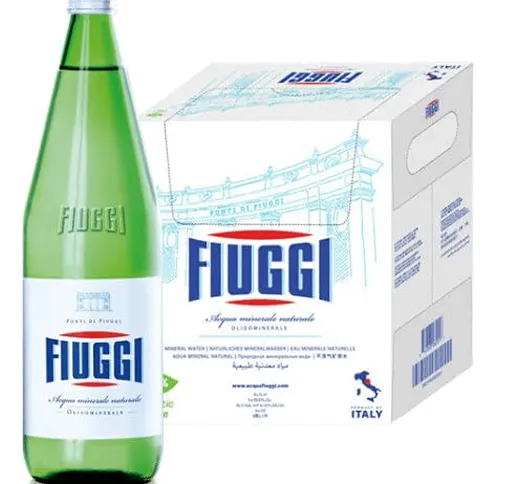 Acqua Naturale Fiuggi - 1lt x 6 bottiglie vetro (Bancali di varie dimensioni) (15 casse)