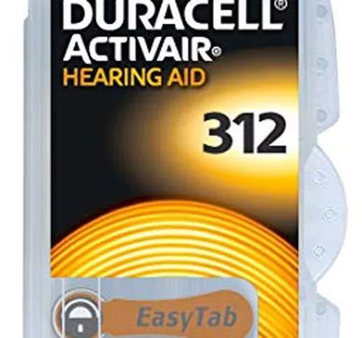 Duracell Activair 312-30 batterie per apparecchio acustico, colore: Marrone