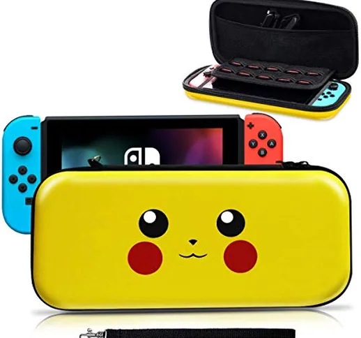 Haobuy Custodia per Switch, [Design per Let's Go Pikachu/Eevee Pouch] Custodia per Pokemon...