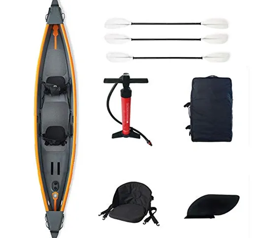 YZT QUEEN Kayak, Kayak Gonfiabile per 3 Persona, Canoa Gommone per Kayak Rafting Avventura...