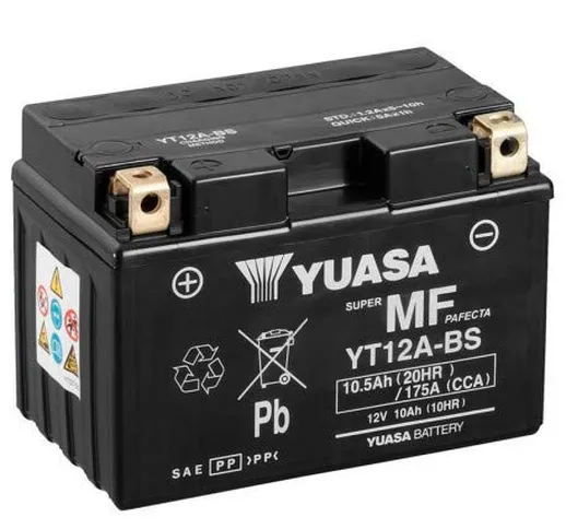 BATTERIA MOTO YUASA YT12A-BS // 12V 10Ah