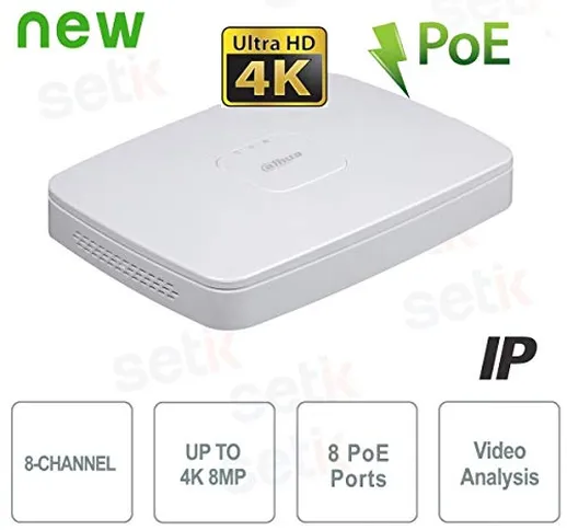 Dahua Technology Nvr Ip 8-Channel 4K&H.265 8Mp 8 Poe - Dahua - Nvr4108-8P-4Ks2