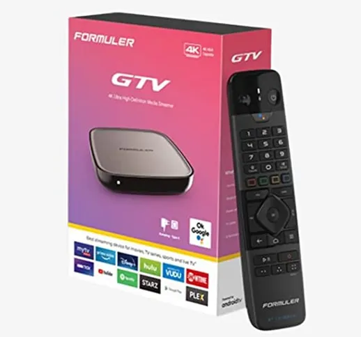 Formuler GTV 4K UHD Android 9.0 TV IP lettore multimediale H.265 HEVC, 16 GB Flash, 2 GB D...