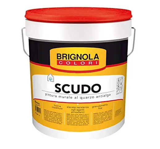 Brignola Scudo pittura murale al quarzo bianca BCL, Lt 14