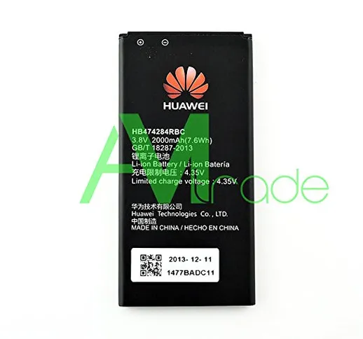 BATTERIA ORIGINALE PER HUAWEI HB474284RBC 2000mAh Y625 U21 G620 Y635 Y5 Y560