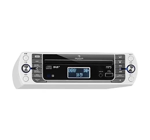 AUNA KR-400 CD - Radio da Cucina, Sottopensile, Dab + / PLL, Radio FM, CD / MP3, Bluetooth...