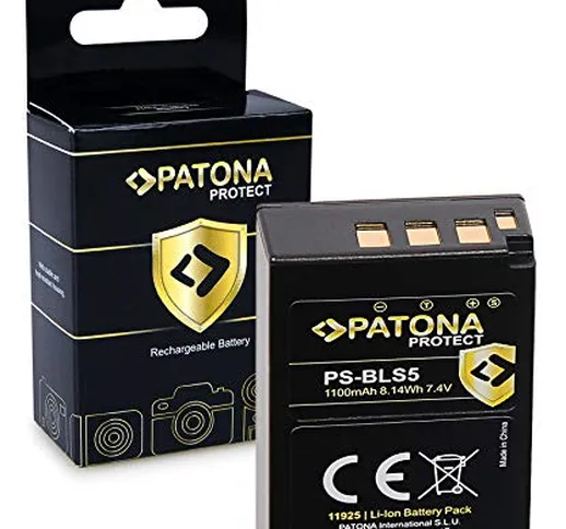 PATONA Protect V1 Batteria BLS-5, NTC Compatibile con Olympus BLS-50, E-450, OMD E-M10, St...