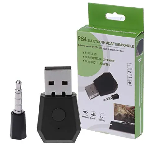 Gwxevce Adattatore USB Bluetooth Mittente per PS4 Playstation Bluetooth 4.0 Cuffie Ricevit...
