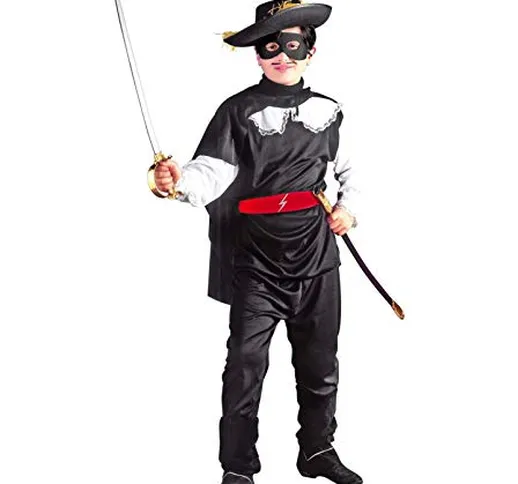 WIDMANN. Costume Vestito Carnevale Zorro El Bandito per 5 6 7 8 9 10 11 12 13 Anni (8-10 A...