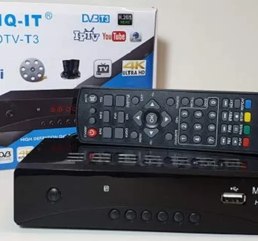 Decoder ricevitore digitale terrestre DVB-T2 FULL HD 1080P con scart H.265