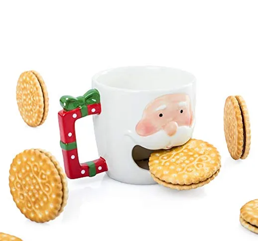 D-Mail Tazza Natalizia con Porta Biscotti - Babbo Natale