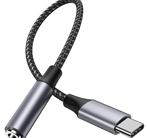 Cuszwee USB C jack 3.5 mm, Trasmissione audio senza perdite, Adattatore Type C jack, Adatt...