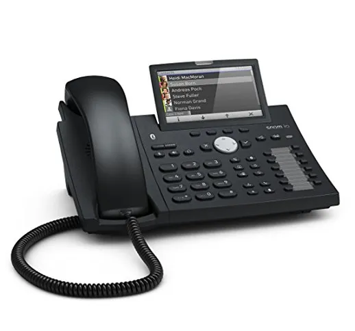 Snom Desk Telephone D375 (High-resolution Color Display 4.3 Inch, Built-in Bluetooth Compa...