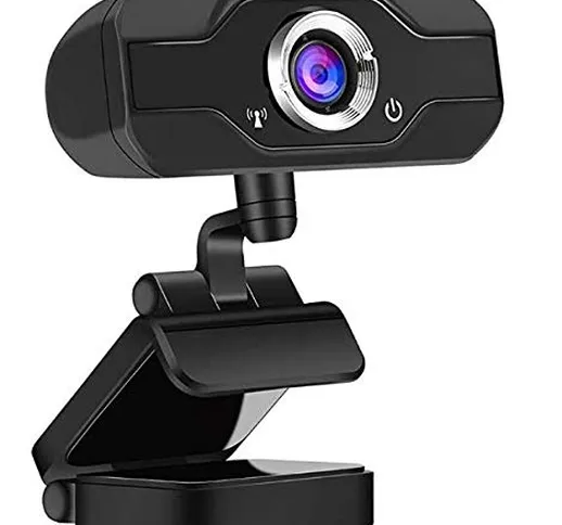 maxineer Webcam PC 1080P Full HD con Microfono, Streaming videocamera USB, Plug And Play p...