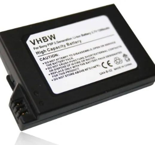 vhbw batteria compatibile con Sony Playstation Portable 2 Generation Slim & Lite PSP-2000...