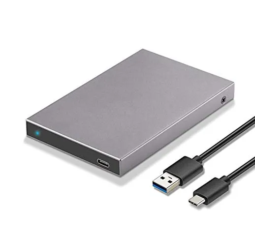 SSK Alluminio 2.5" Alloggiamento per Disco Rigido USB C 3.1/3.2 Gen2 6Gbps Lettore Adattat...