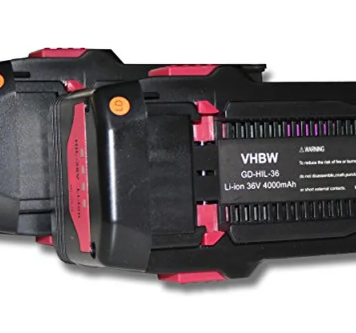 vhbw 2x batterie compatibili con Hilti TE 30-A36, TE 60-A36, TE 300-A36, SR 30-A36, AG 125...