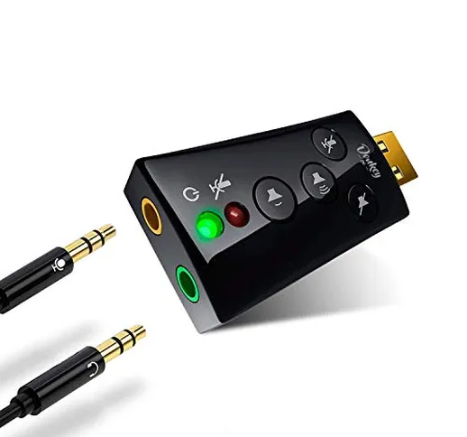 Donkey pc Scheda audio USB 7.1 adattatore USB a jack 3,5 mm scheda audio esterna e adattat...